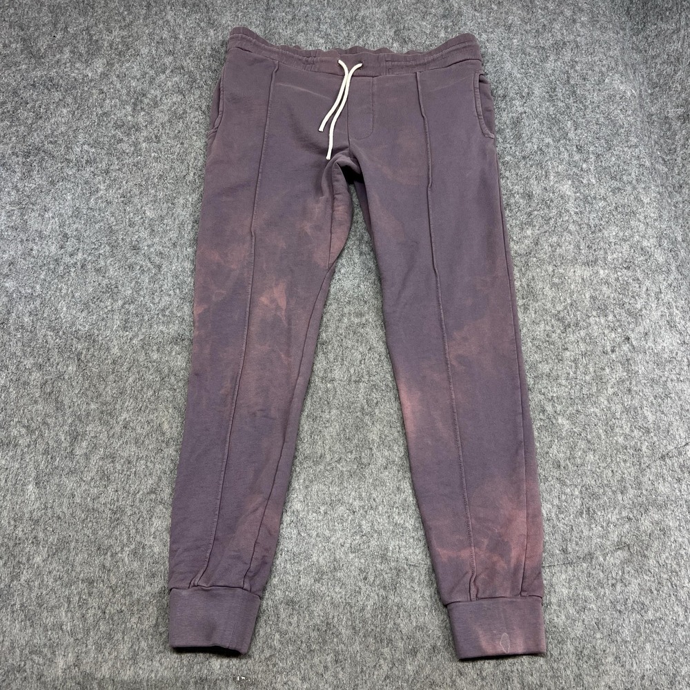 Cotton Citizen Pants Mens L Purple Tie Dye Fleece Sweatpants Joggers Made USA